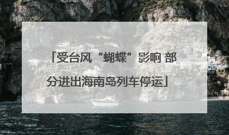 受台风“蝴蝶”影响 部分进出海南岛列车停运