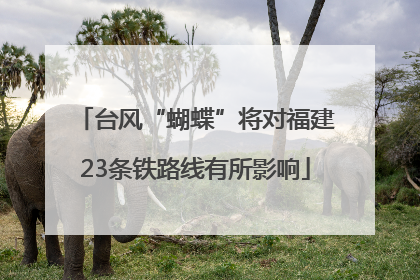 台风“蝴蝶”将对福建23条铁路线有所影响