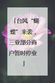 台风“蝴蝶”来袭，三亚部分商户暂时停业