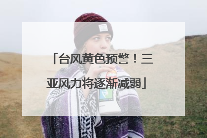 台风黄色预警！三亚风力将逐渐减弱