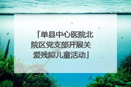 单县中心医院北院区党支部开展关爱残障儿童活动