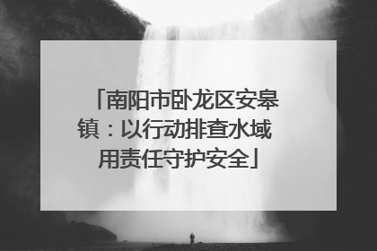 南阳市卧龙区安皋镇：以行动排查水域 用责任守护安全