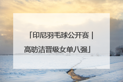 印尼羽毛球公开赛｜高昉洁晋级女单八强