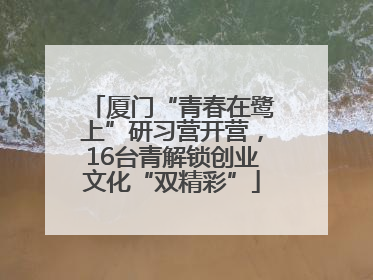厦门“青春在鹭上”研习营开营，16台青解锁创业文化“双精彩”