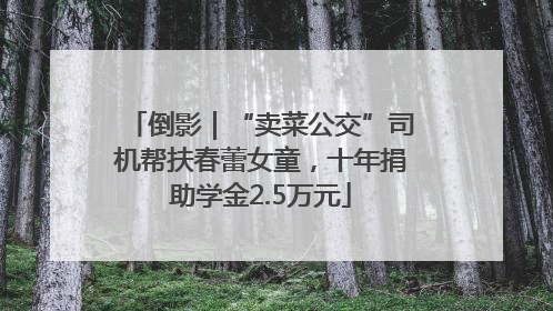 倒影｜“卖菜公交”司机帮扶春蕾女童，十年捐助学金2.5万元
