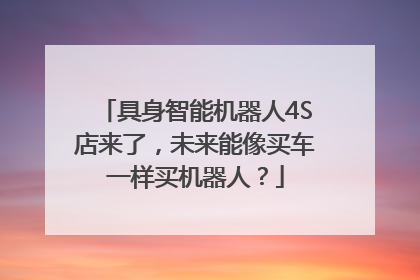 具身智能机器人4S店来了，未来能像买车一样买机器人？
