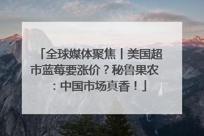 全球媒体聚焦丨美国超市蓝莓要涨价？秘鲁果农：中国市场真香！