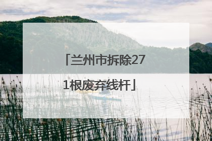兰州市拆除271根废弃线杆