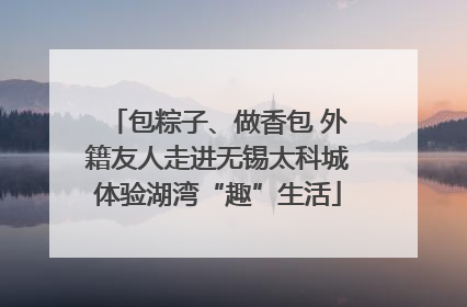 包粽子、做香包 外籍友人走进无锡太科城体验湖湾“趣”生活