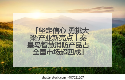 坚定信心 勇挑大梁·产业新亮点丨秦皇岛智慧消防产品占全国市场超四成