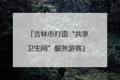 吉林市打造“共享卫生间”服务游客