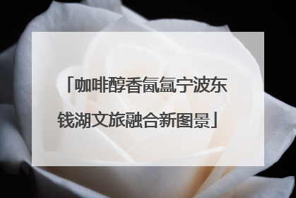 咖啡醇香氤氲宁波东钱湖文旅融合新图景