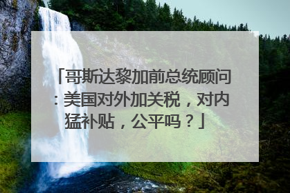哥斯达黎加前总统顾问：美国对外加关税，对内猛补贴，公平吗？