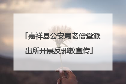 嘉祥县公安局老僧堂派出所开展反邪教宣传