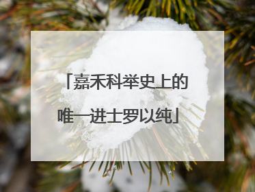 嘉禾科举史上的唯一进士罗以纯