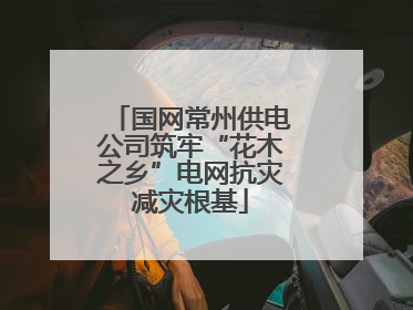 国网常州供电公司筑牢“花木之乡”电网抗灾减灾根基