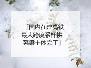国内在建高铁最大跨度系杆拱系梁主体完工