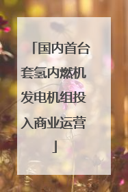 国内首台套氢内燃机发电机组投入商业运营