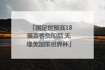 国足世预赛18强赛客负印尼 无缘美加墨世界杯