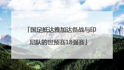 国足抵达雅加达备战与印尼队的世预赛18强赛