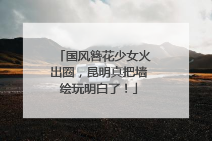 国风簪花少女火出圈，昆明真把墙绘玩明白了！