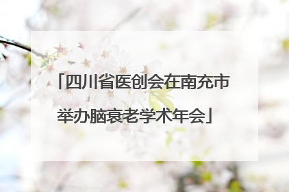 四川省医创会在南充市举办脑衰老学术年会