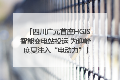 四川广元首座HGIS智能变电站投运 为迎峰度夏注入“电动力”