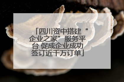 四川资中搭建“企业之家”服务平台 促成企业成功签订近千万订单