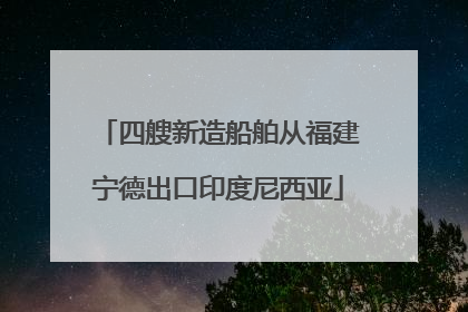 四艘新造船舶从福建宁德出口印度尼西亚