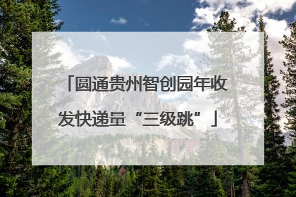 圆通贵州智创园年收发快递量“三级跳”