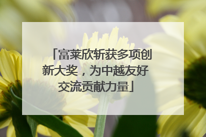 富莱欣斩获多项创新大奖，为中越友好交流贡献力量