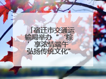 宿迁市交通运输局举办“‘粽’享浓情端午 弘扬传统文化”道德讲堂活动