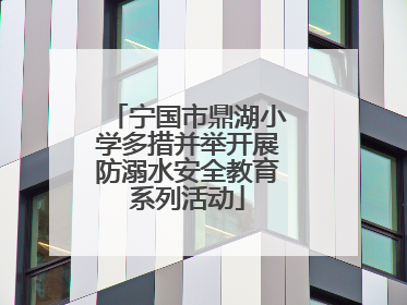宁国市鼎湖小学多措并举开展防溺水安全教育系列活动