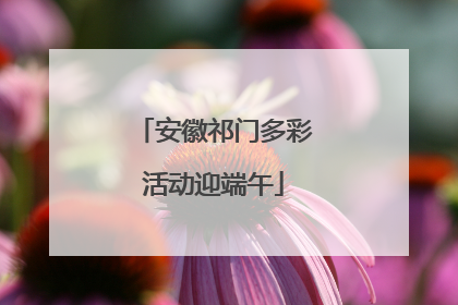 安徽祁门多彩活动迎端午