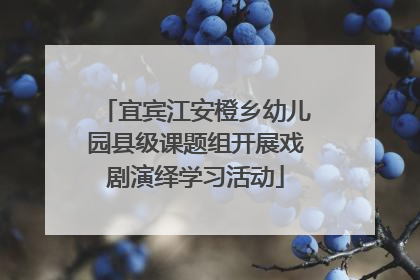 宜宾江安橙乡幼儿园县级课题组开展戏剧演绎学习活动