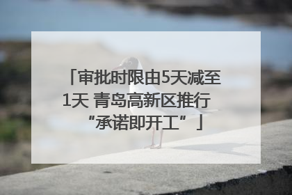 审批时限由5天减至1天 青岛高新区推行“承诺即开工”
