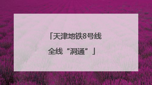 天津地铁8号线全线“洞通”
