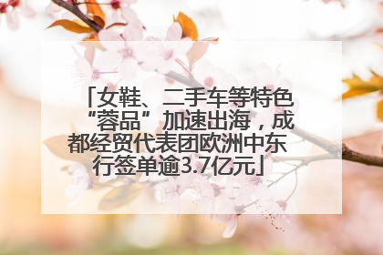 女鞋、二手车等特色“蓉品”加速出海，成都经贸代表团欧洲中东行签单逾3.7亿元