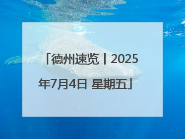 德州速览丨2025年7月4日 星期五