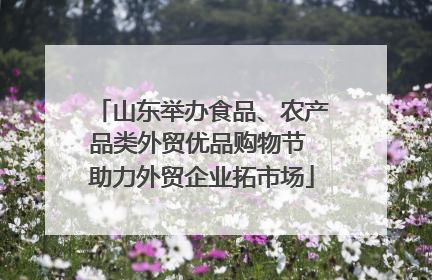山东举办食品、农产品类外贸优品购物节 助力外贸企业拓市场