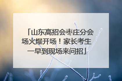 山东高招会枣庄分会场火爆开场！家长考生一早到现场来问招