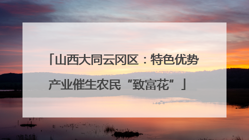 山西大同云冈区：特色优势产业催生农民“致富花”