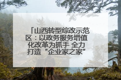 山西转型综改示范区：以政务服务增值化改革为抓手 全力打造“企业家之家”贴心服务体系
