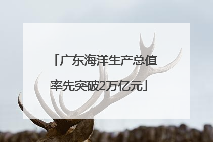 广东海洋生产总值率先突破2万亿元