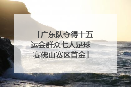 广东队夺得十五运会群众七人足球赛佛山赛区首金