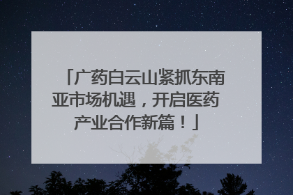 广药白云山紧抓东南亚市场机遇，开启医药产业合作新篇！