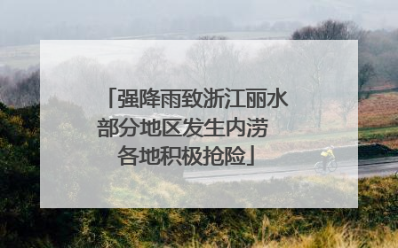 强降雨致浙江丽水部分地区发生内涝 各地积极抢险