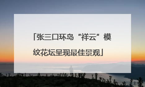 张三口环岛“祥云”模纹花坛呈现最佳景观