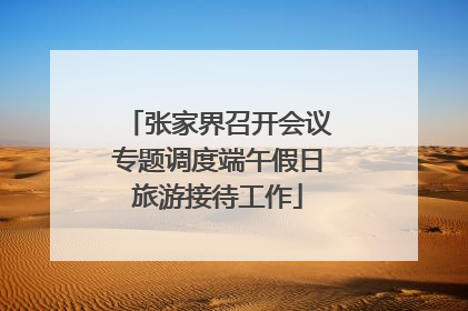 张家界召开会议专题调度端午假日旅游接待工作