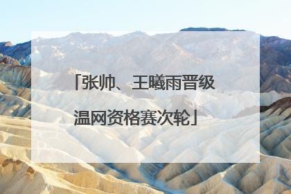 张帅、王曦雨晋级温网资格赛次轮